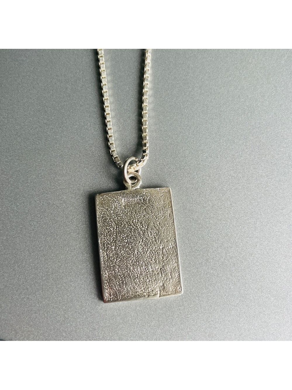 Bingo Card Pendant Sterling Silver Milor Box Chain Necklace Game Night N… - Picture 5 of 8